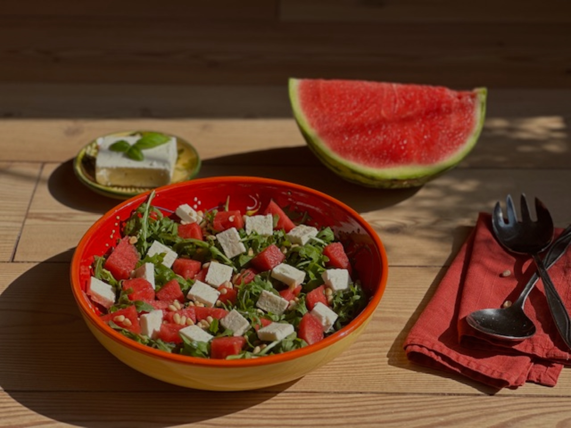 zomerse watermeloen salade