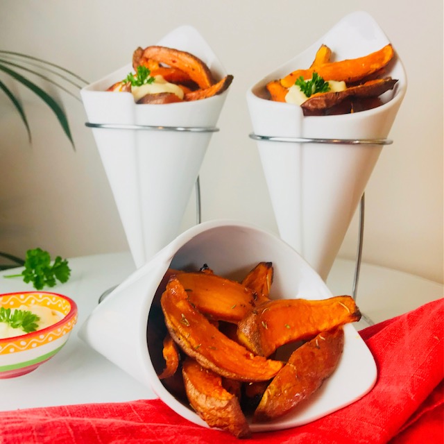 zoete aardappel frietjes